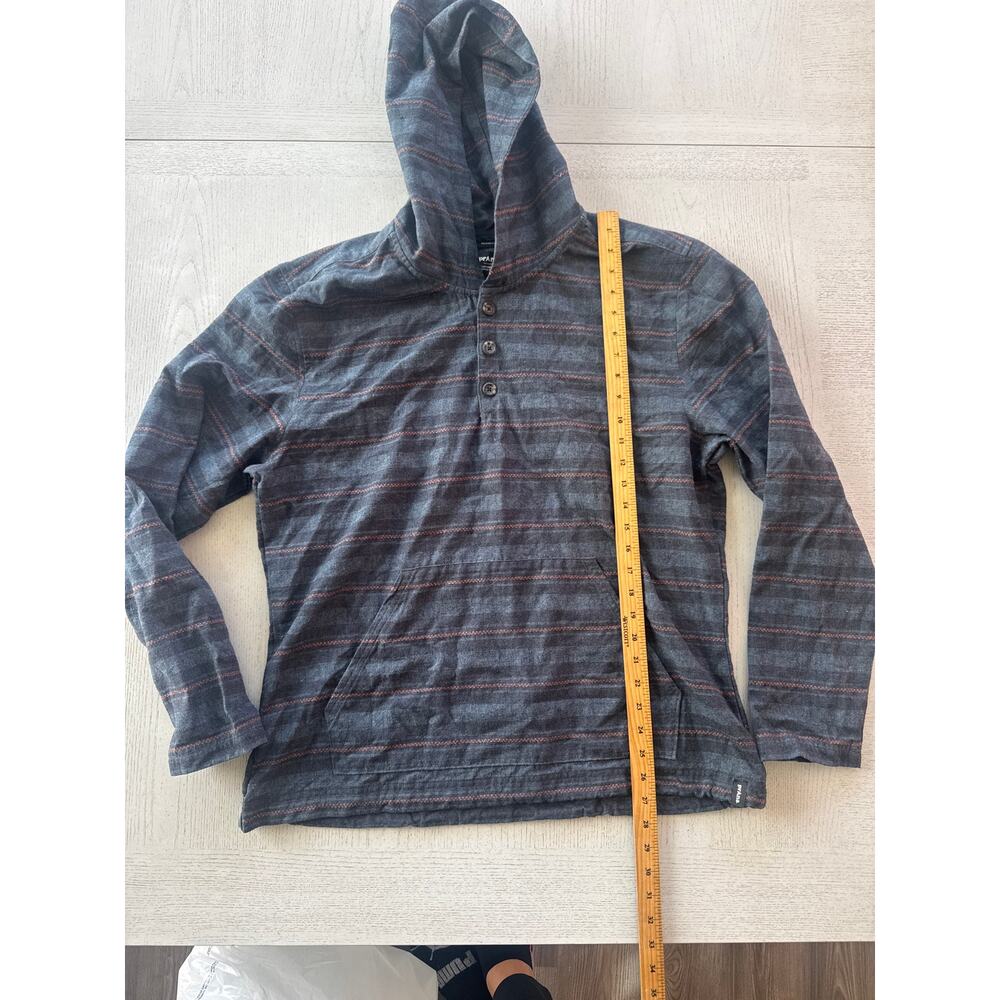 PrAna Mens Relaxed Fit Hooded Shirt Sweatshirt Hoodie - Picture 2 of 7